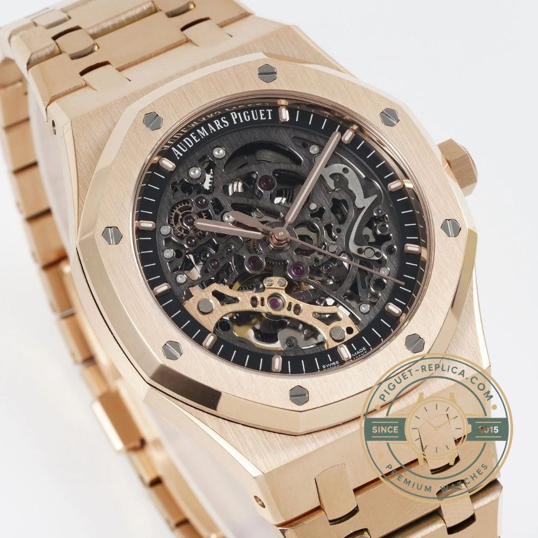 AP skeleton replica 15407OR rose gold bracelet luxury watch design