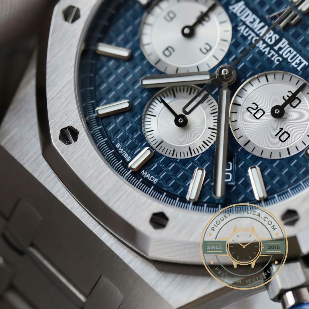 Audemars Piguet Royal Oak Blue 26331ST premium replica watch front view