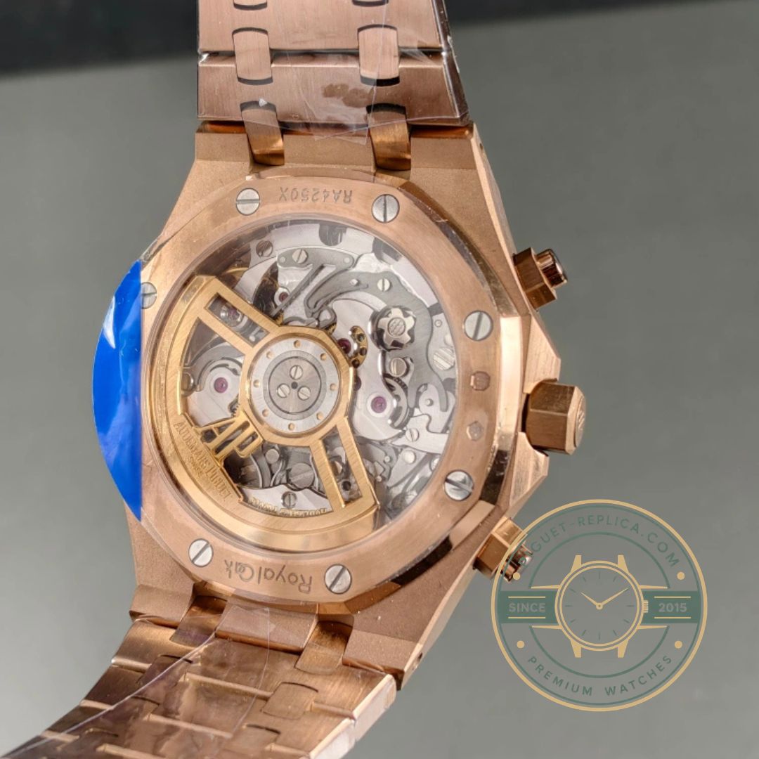 Super clone Audemars Piguet Royal Oak 26240 replica with brown dial and rose gold accents