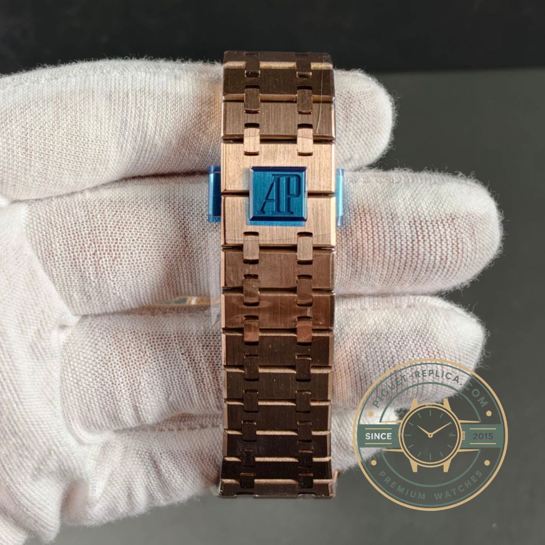 Audemars Piguet Royal Oak 26240 brown dial replica watch with two-tone case