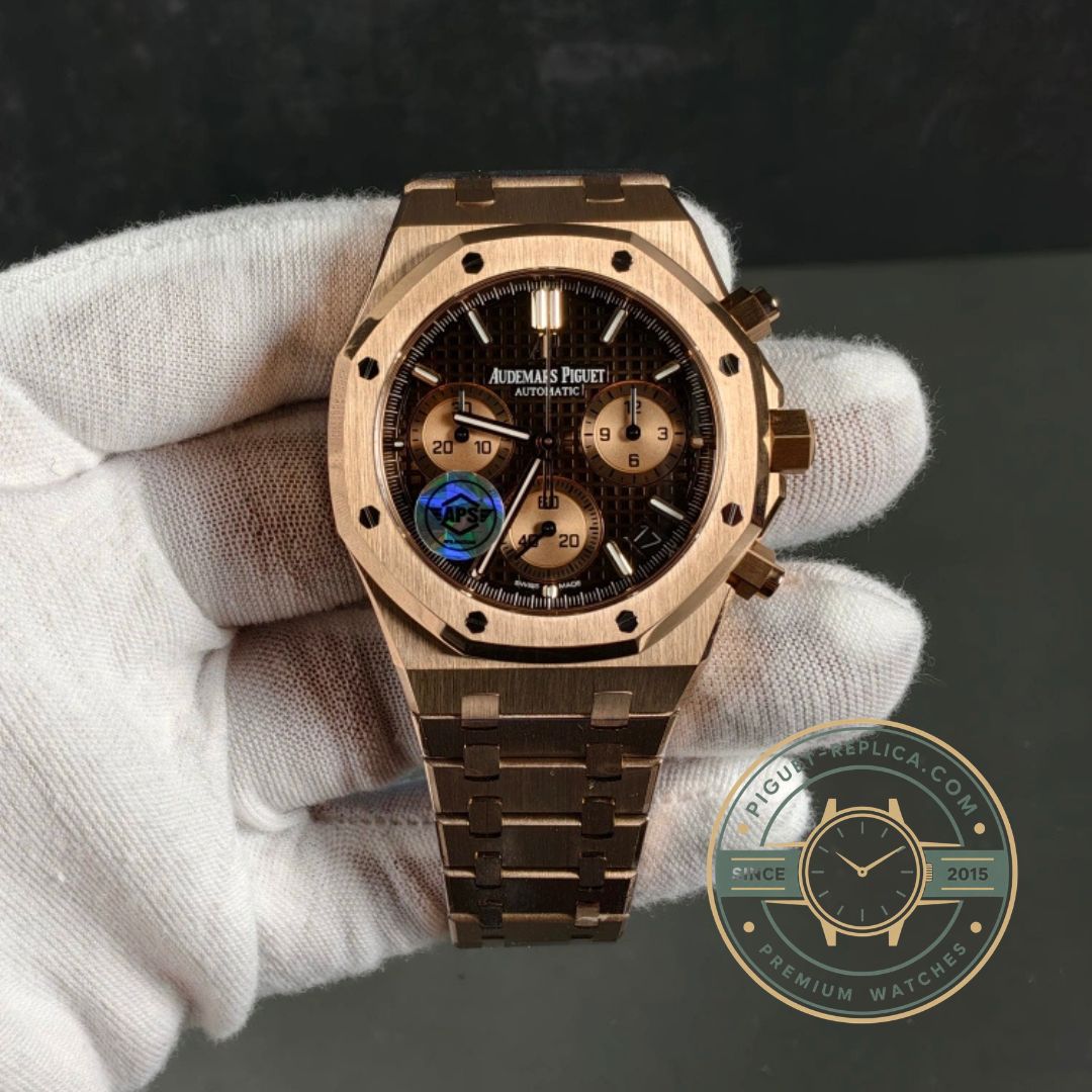 Replica AP Royal Oak 26240 41mm with brown Grande Tapisserie dial