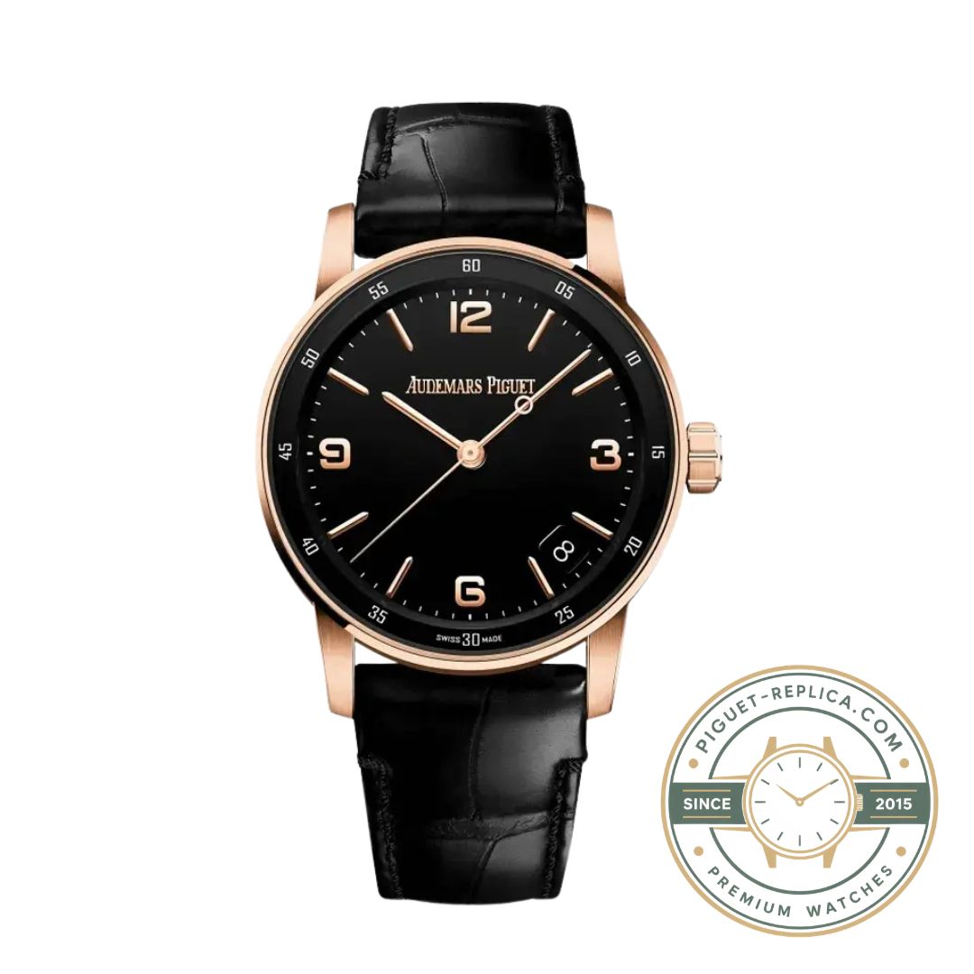 Audemars Piguet Code 11.59 replica AP watch black dial with Swiss replica style finishing