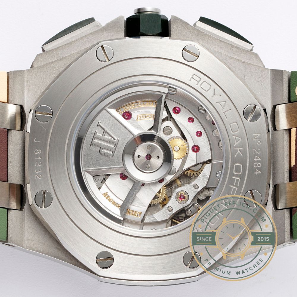 Royal Oak Offshore replica 26400SO super clone featuring green dial and stainless steel case
