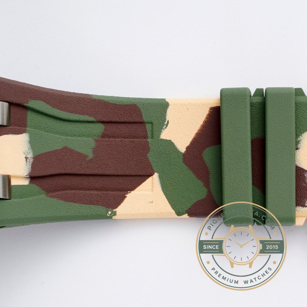Audemars Piguet Royal Oak Offshore replica green dial chronograph with rubber strap and luxury finish