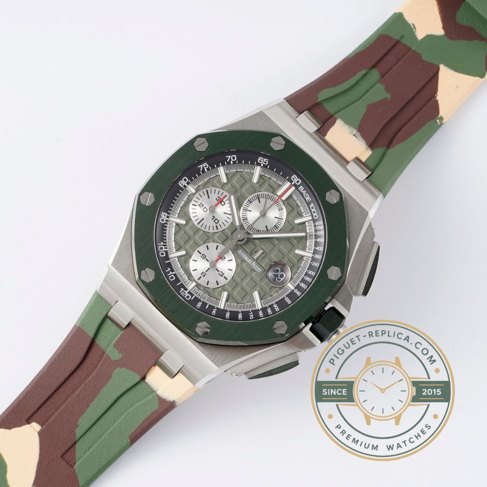 Super clone AP watch with green dial inspired by the Audemars Piguet Royal Oak Offshore