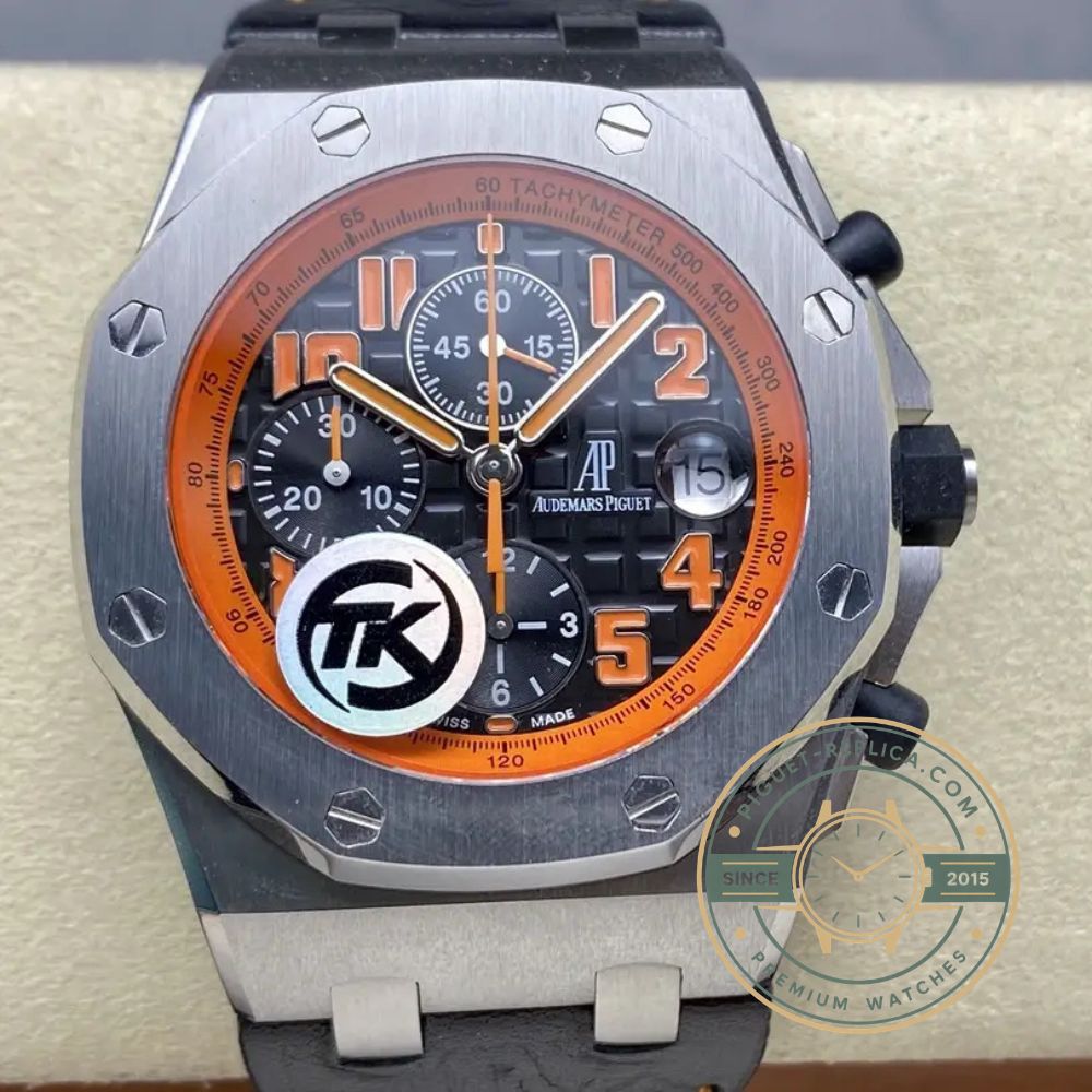 Royal Oak Offshore 26170ST replica Audemars Piguet luxury watch with black dial chronograph style