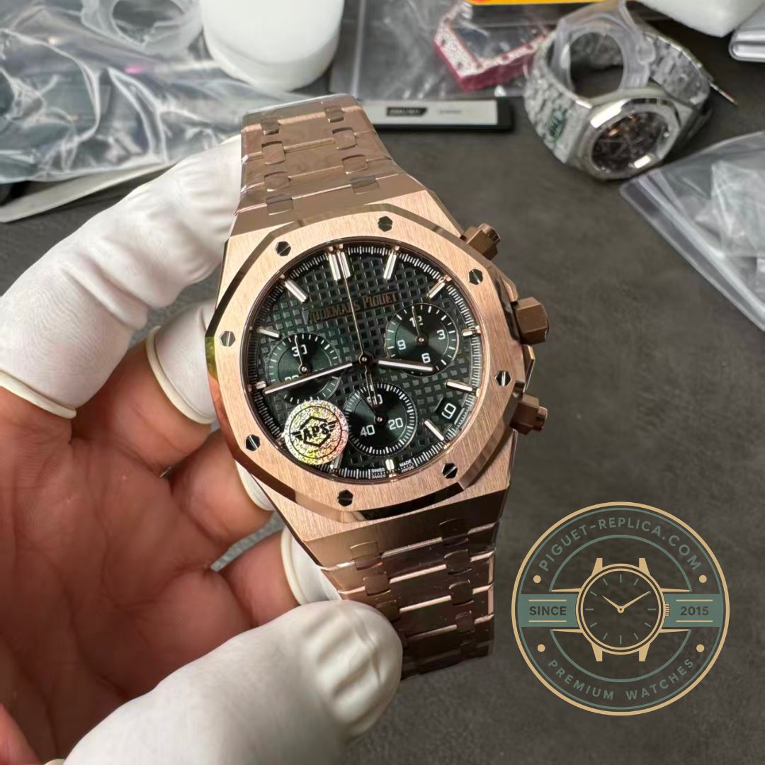 Replica AP Royal Oak 26240OR 41mm with green Grande Tapisserie dial