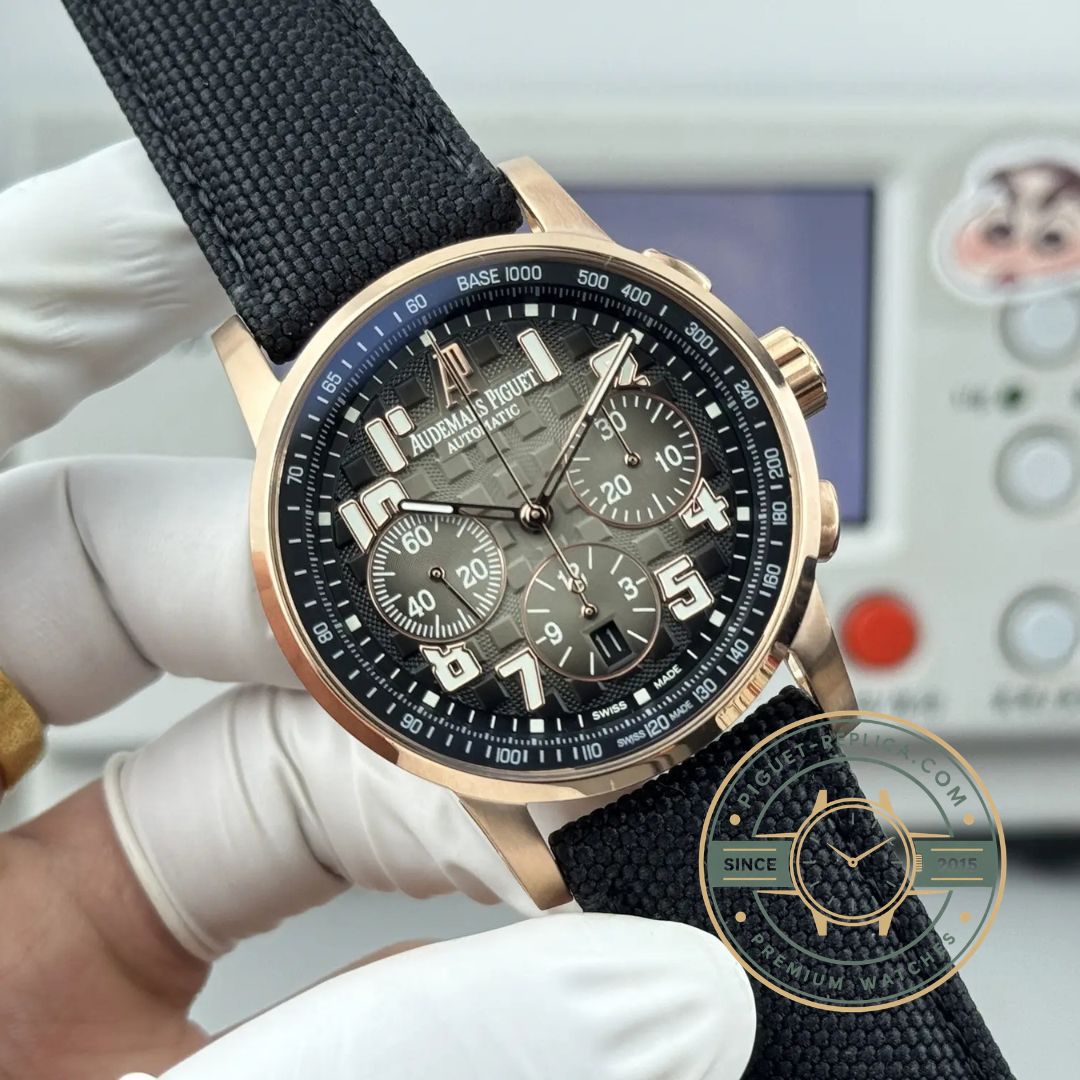 AP watch clone featuring Code 11.59 26048 brown dial and automatic movement