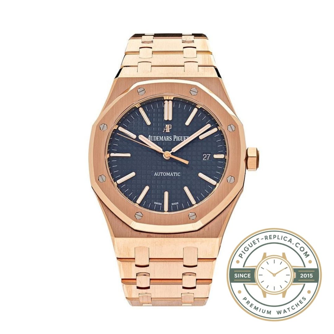 AP Royal Oak 15400OR rose gold bracelet replica watch with integrated bracelet design