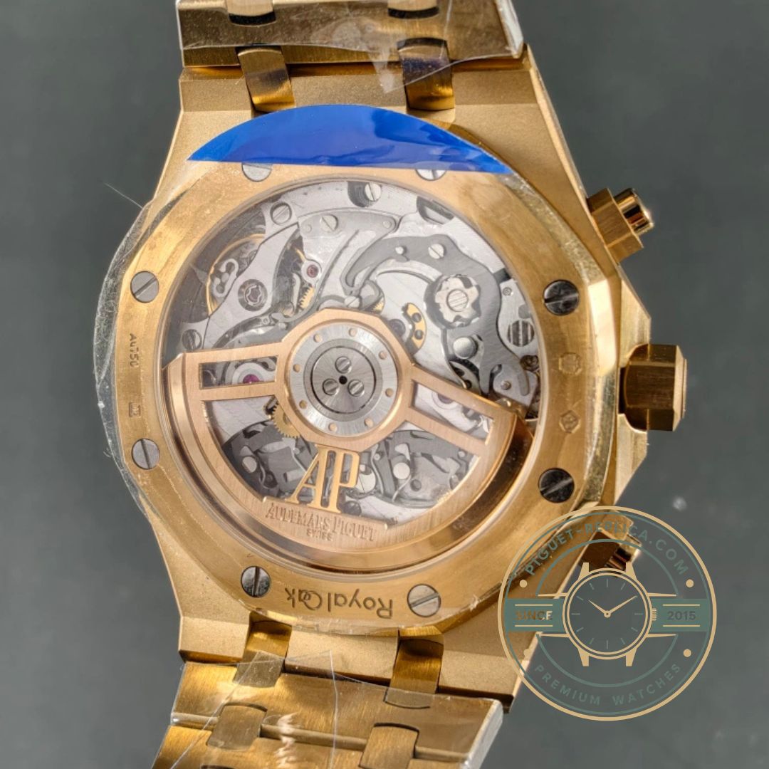 Audemars Piguet Royal Oak 26240BA replica watch in yellow gold with black dial