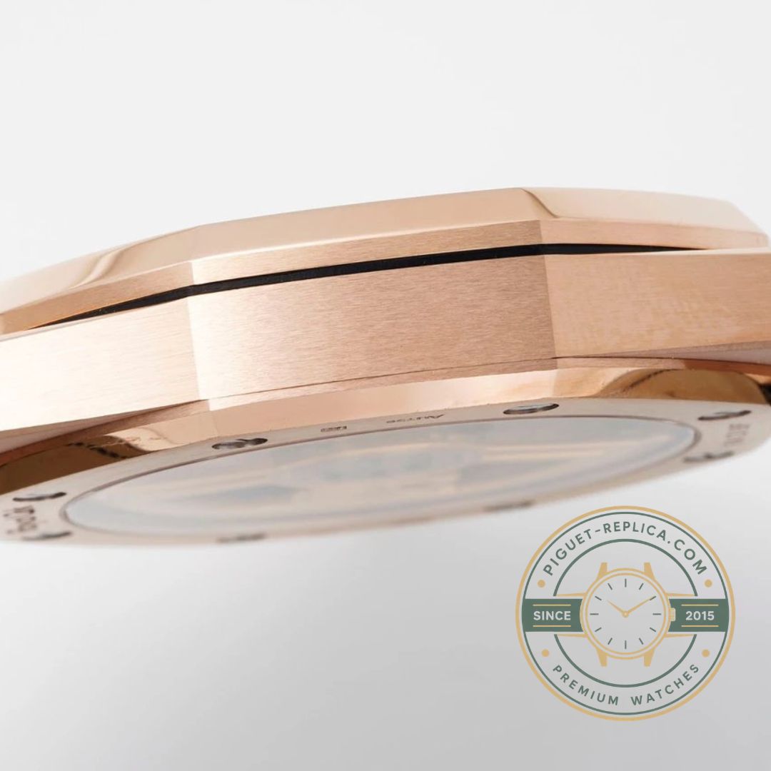 Audemars Piguet Royal Oak 15510OR rose gold men's luxury replica watch wrist shot