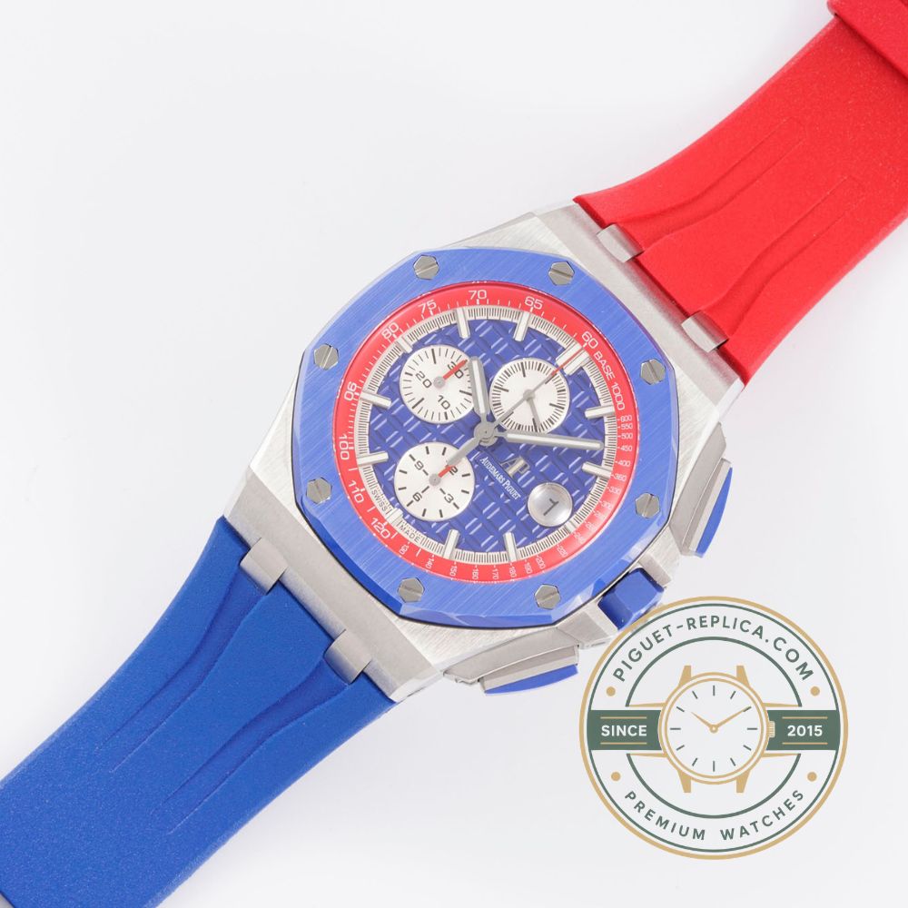 Replica Audemars Piguet Royal Oak Offshore 26400SO bright blue dial 44mm watch