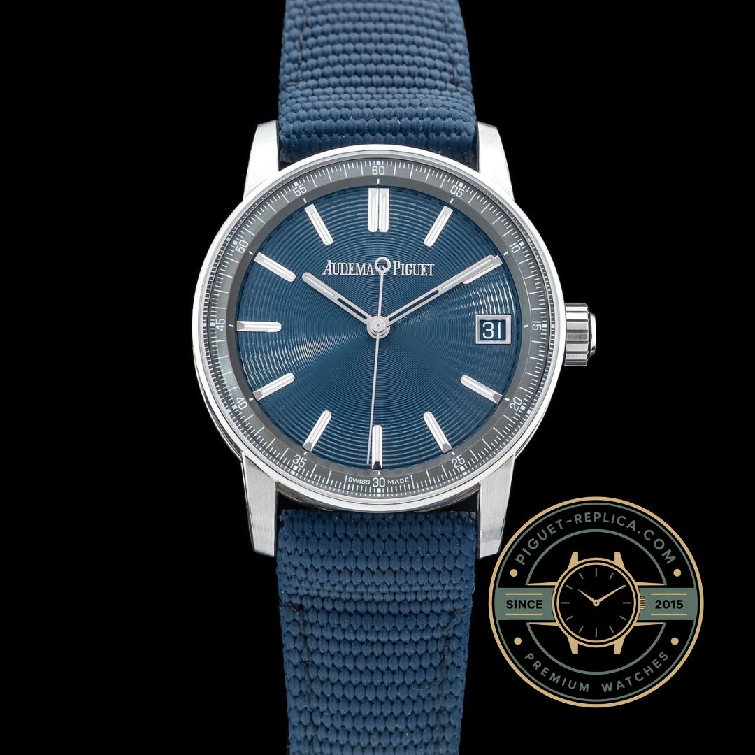 Replica AP watch 15210ST with double curved sapphire crystal and octagonal case design