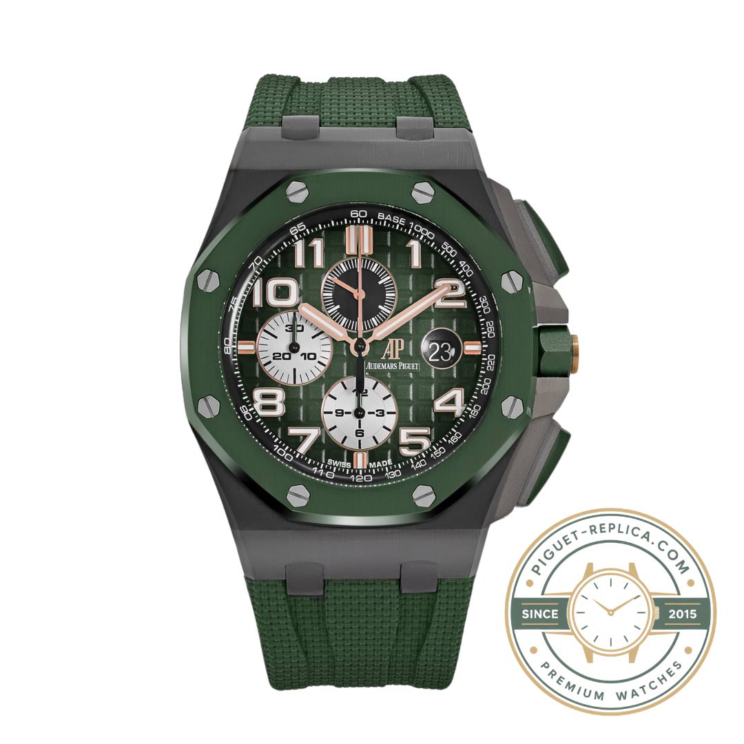 AP Royal Oak Offshore replica watch 6405CE with forest green Mega Tapisserie dial