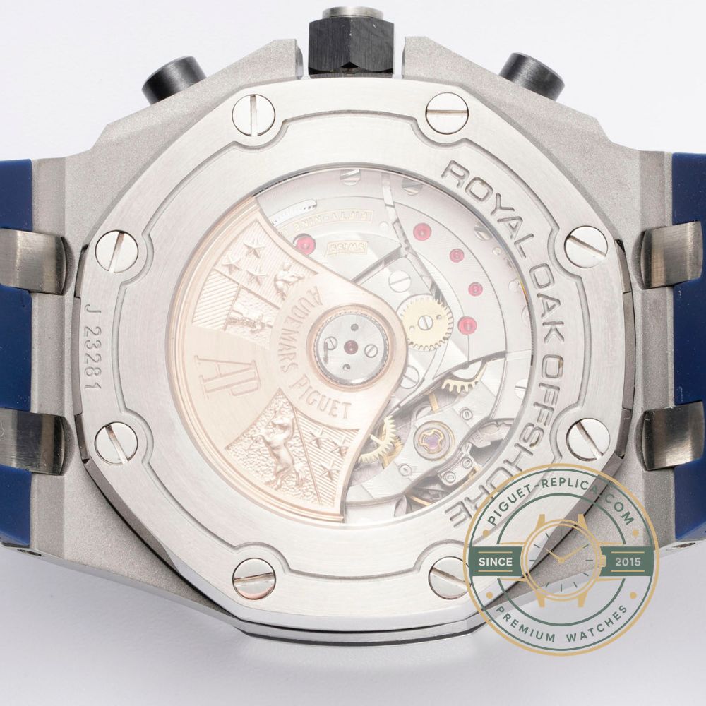 Audemars Piguet Swiss replica style Offshore 26470ST with a blue chronograph dial and sapphire crystal