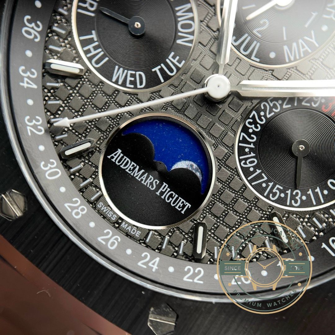 Royal Oak replica perpetual calendar watch inspired by the iconic AP design