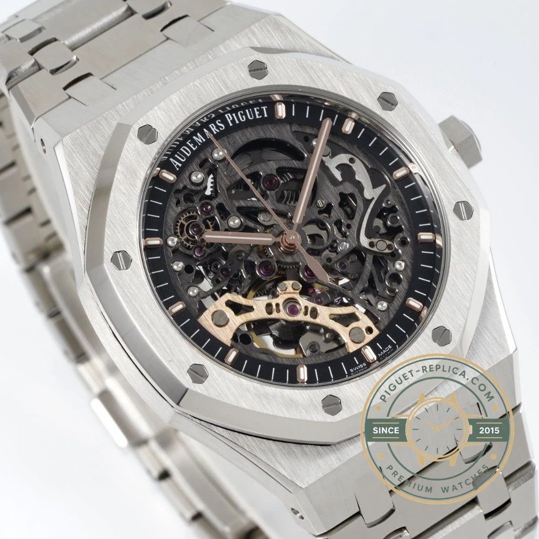 Replica AP skeleton 15407ST watch with stainless steel Royal Oak case