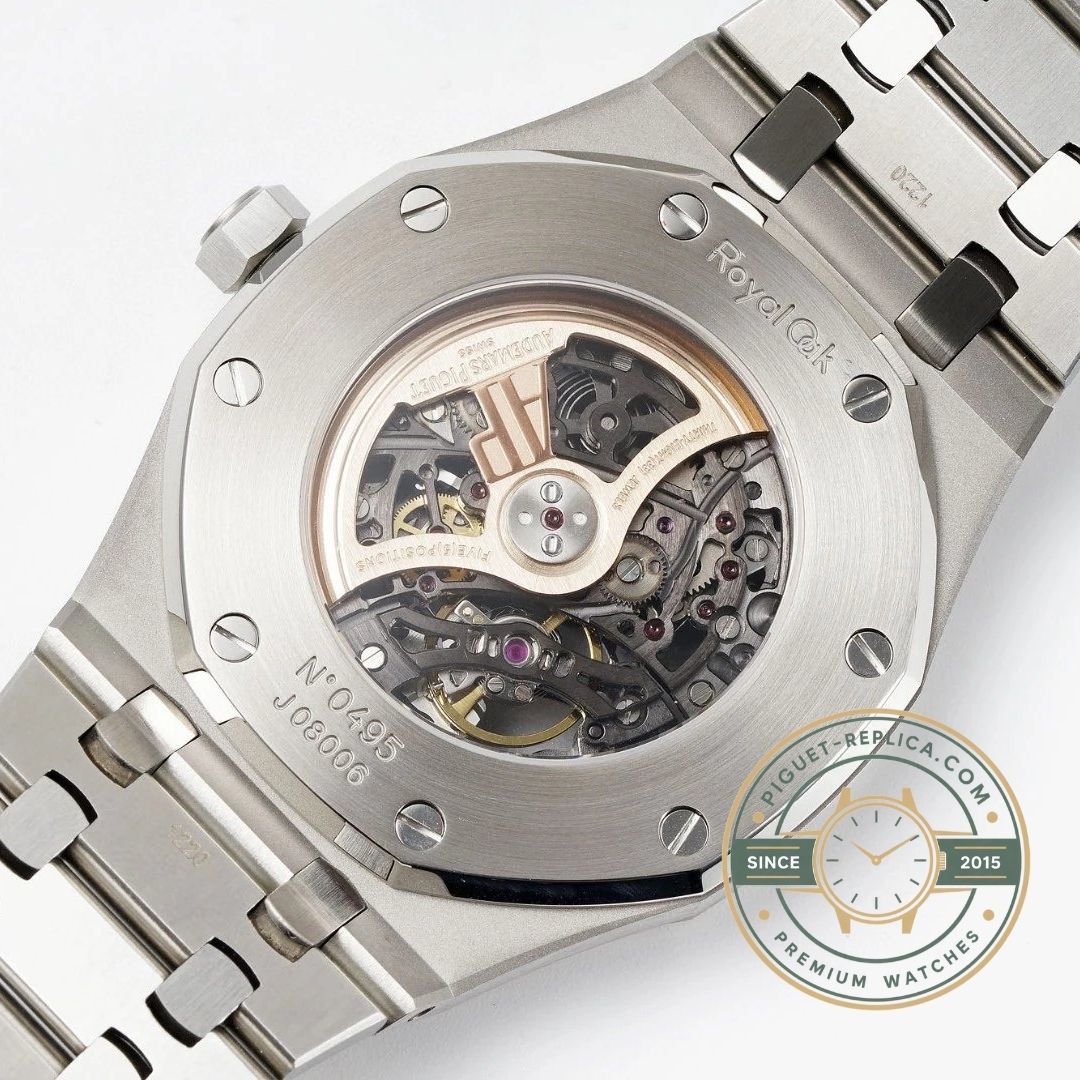 AP Royal Oak skeleton replica with steel bracelet and transparent dial