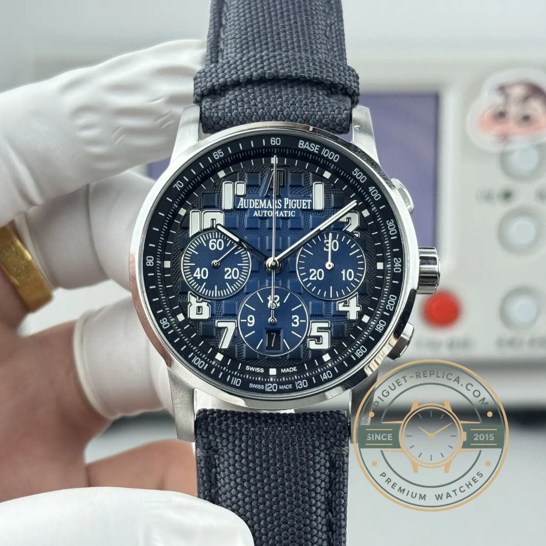 Swiss replica AP Code 11.59 41mm two tone watch with blue dial