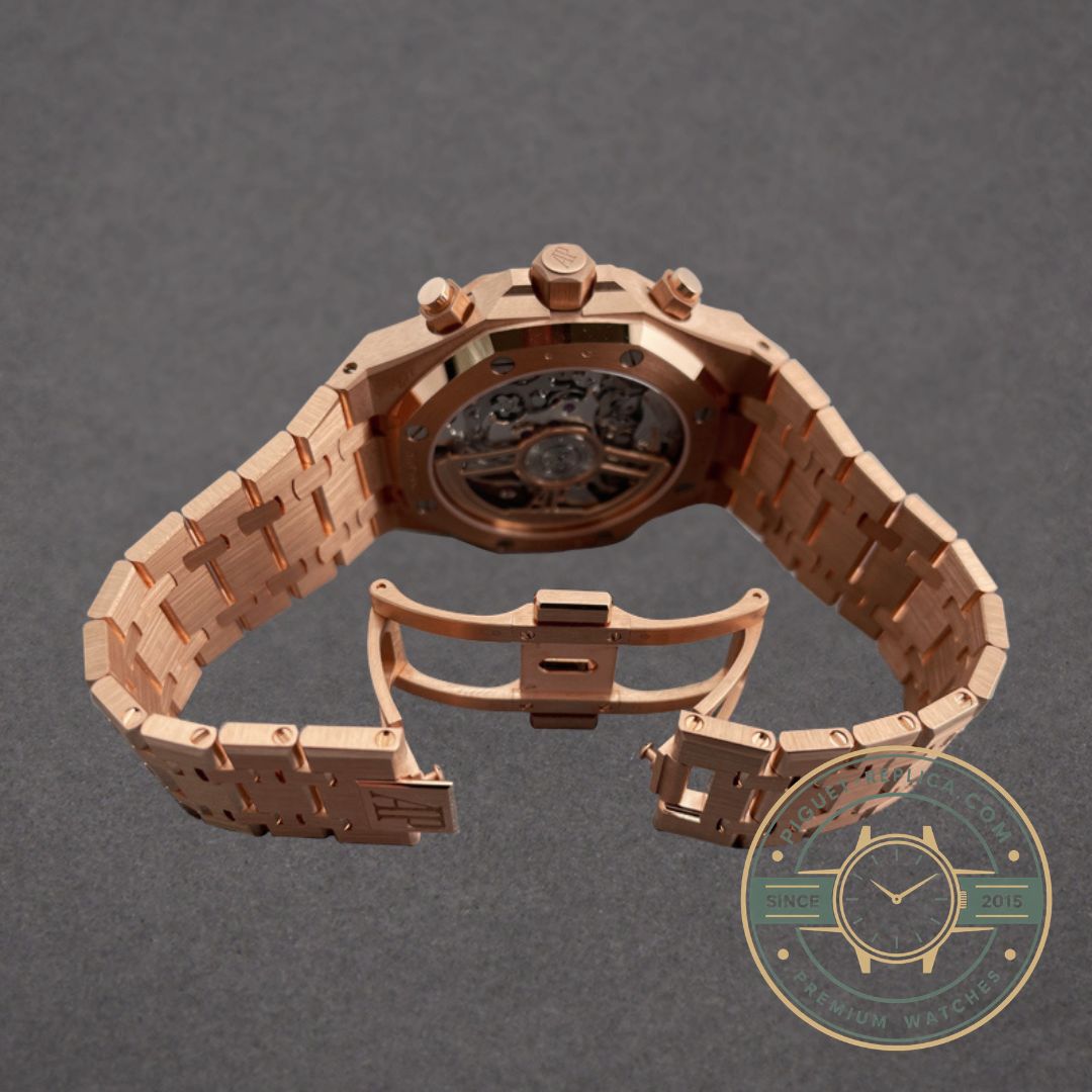 Royal Oak replica 26240OR with automatic chronograph, date display and rose gold bracelet