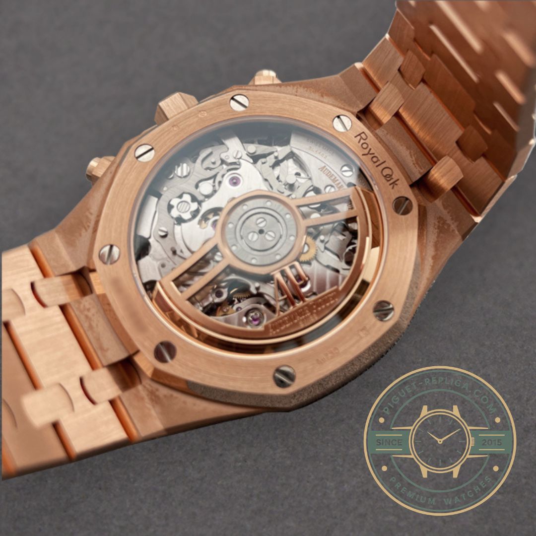 Audemars Piguet Royal Oak 26240OR black dial replica watch in 18K rose gold
