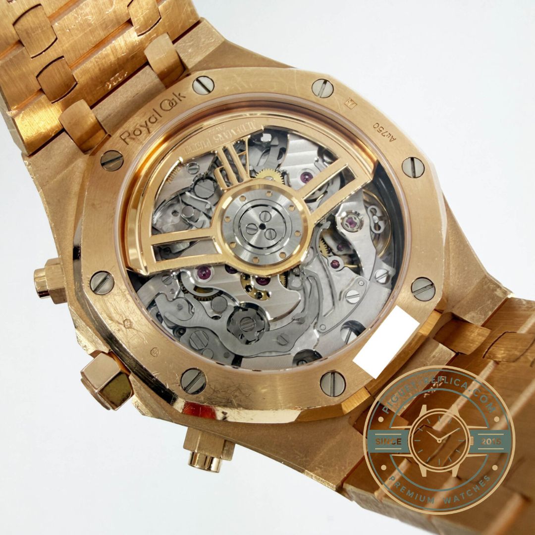 AP Royal Oak super clone 26239OR in rose gold with chronograph pushers and black dial