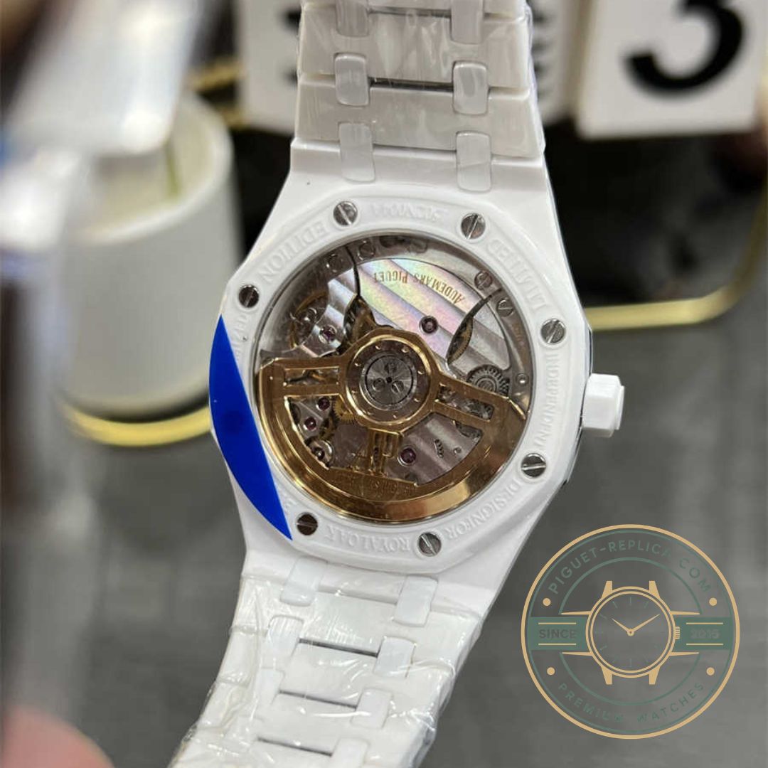 Audemars Piguet Royal Oak 15500 replica with integrated ceramic bracelet