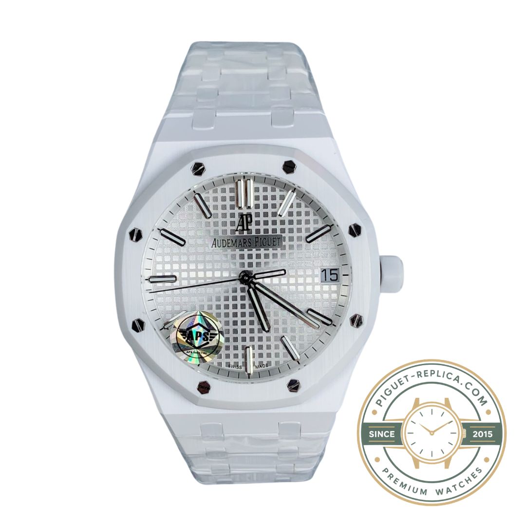 Audemars Piguet Royal Oak 15500 white dial ceramic replica watch