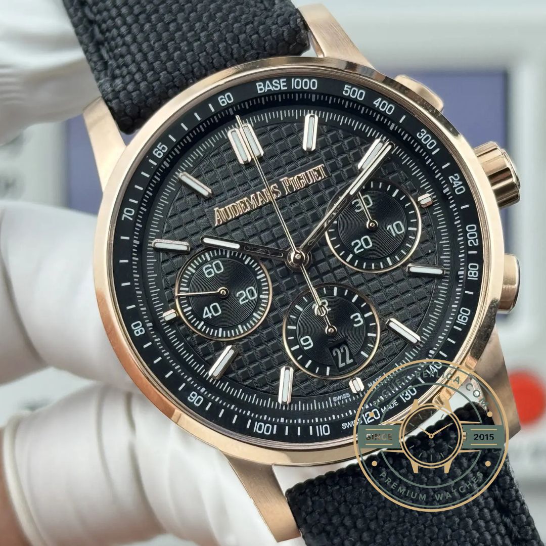 Audemars Piguet Code 11.59 Gold 260483 Black Dial replica watch with premium finishing