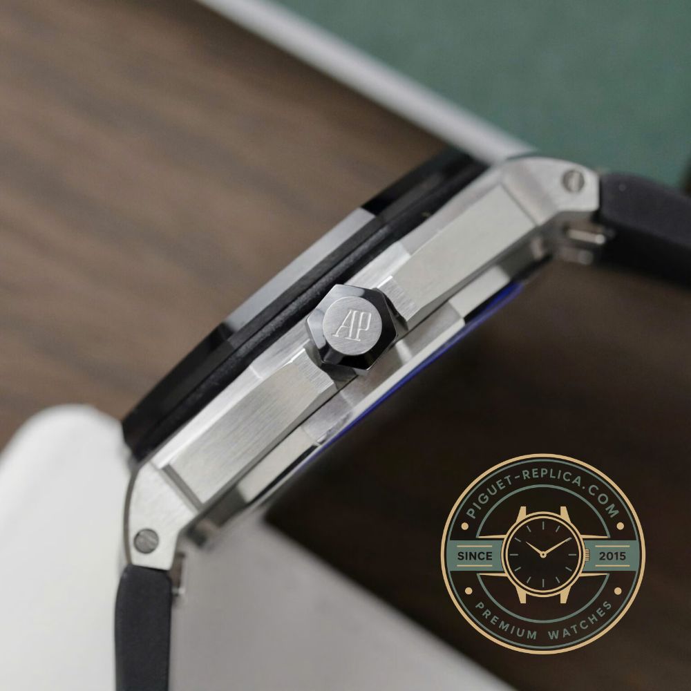Audemars Piguet Royal Oak Offshore 15720CN black dial replica AP watch with ceramic case and premium super clone details