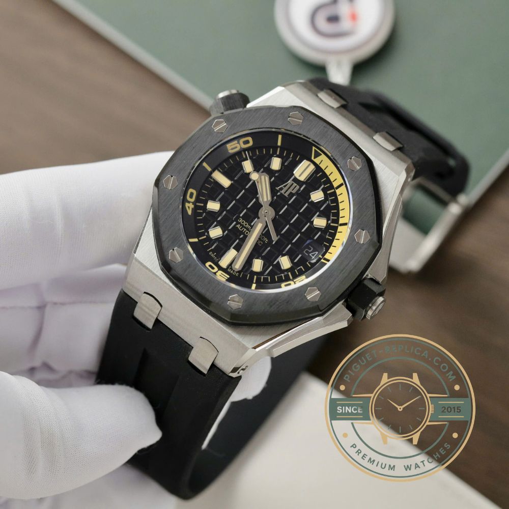 AP Royal Oak replica Offshore black ceramic watch inspired by Audemars Piguet luxury sports watch models