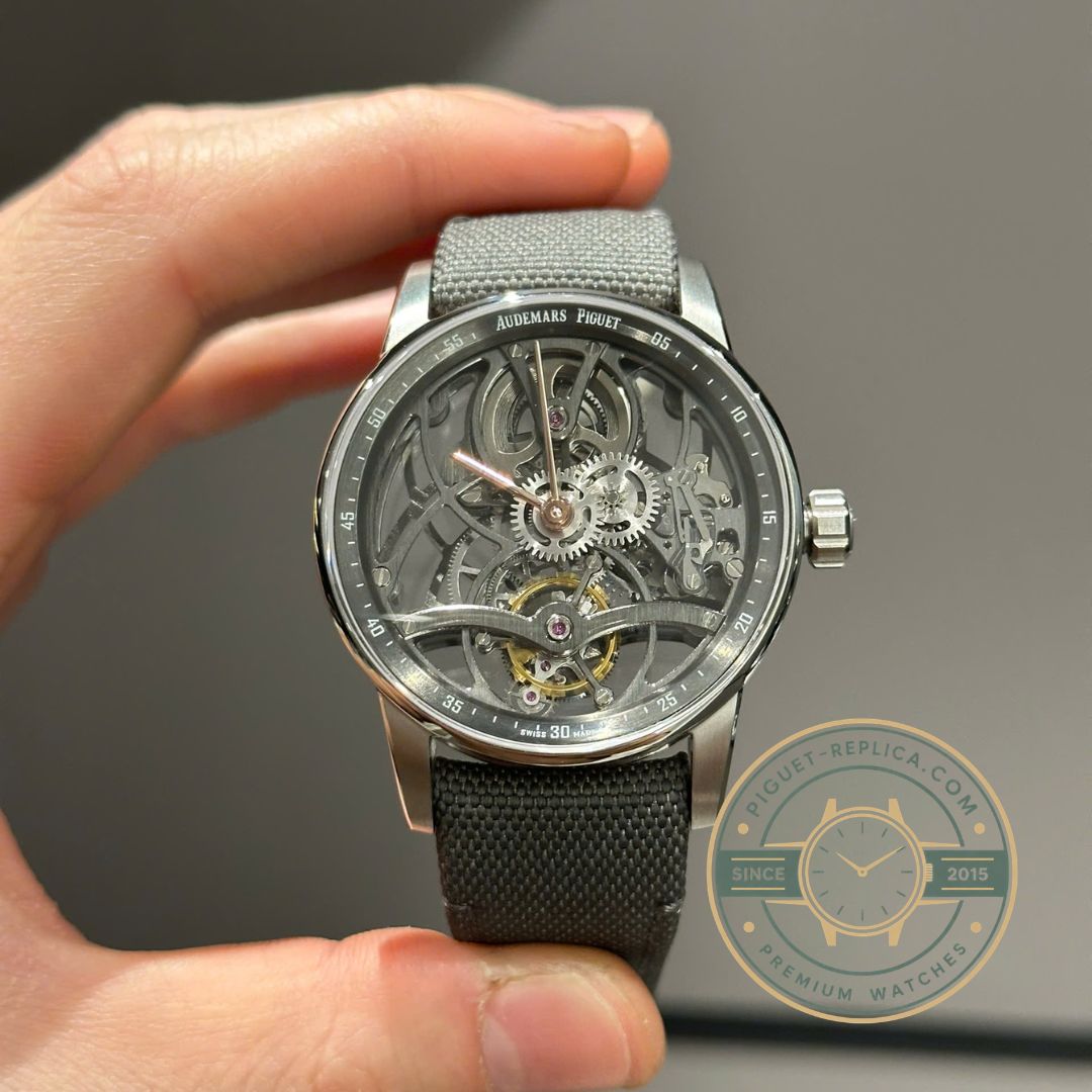 Audemars Piguet super clone 26600CR watch with detailed tourbillon complication