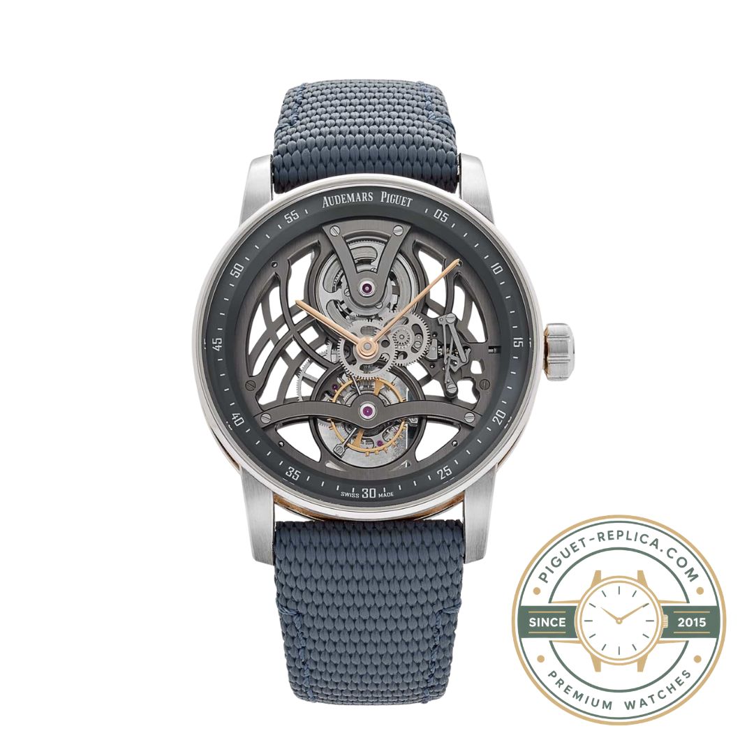 Audemars Piguet swiss replica Code 11.59 tourbillon watch with open worked dial