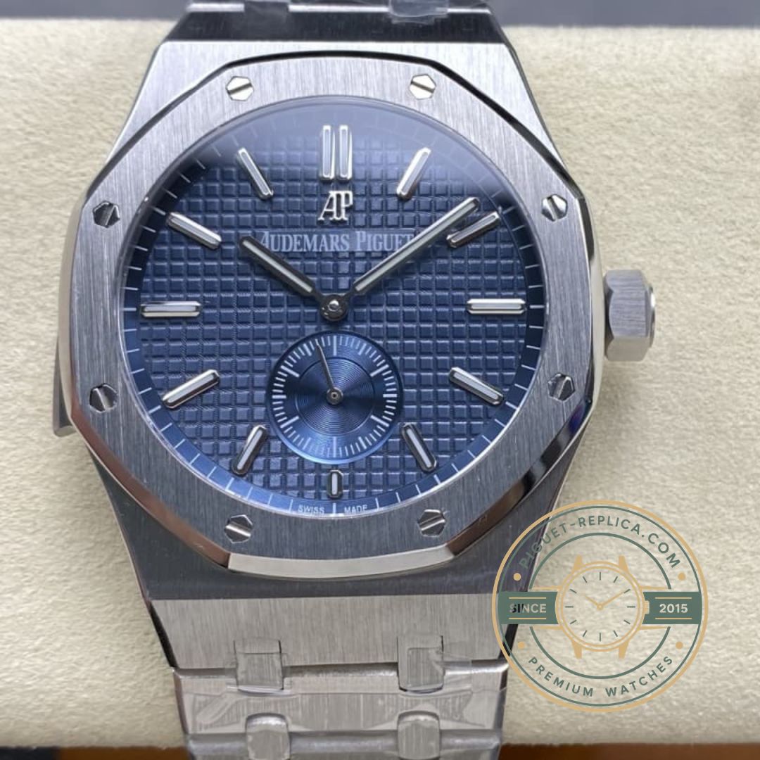 Audemars Piguet Royal Oak 26591TI titanium replica watch with black Grande Tapisserie dial