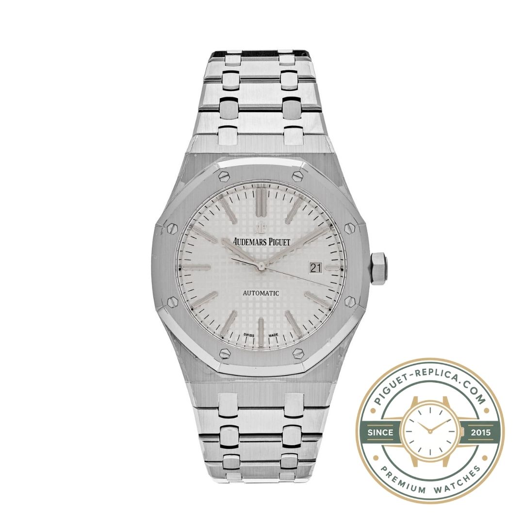 Replica Audemars Piguet Royal Oak rose gold watch with integrated bracelet
