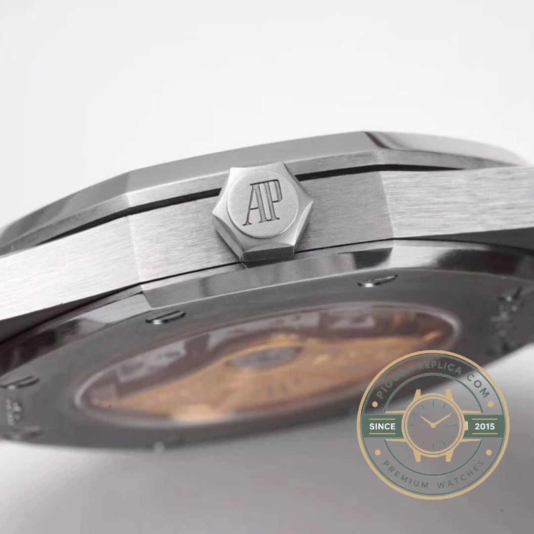 Audemars Piguet Royal Oak 15400OR rose gold replica watch with blue dial