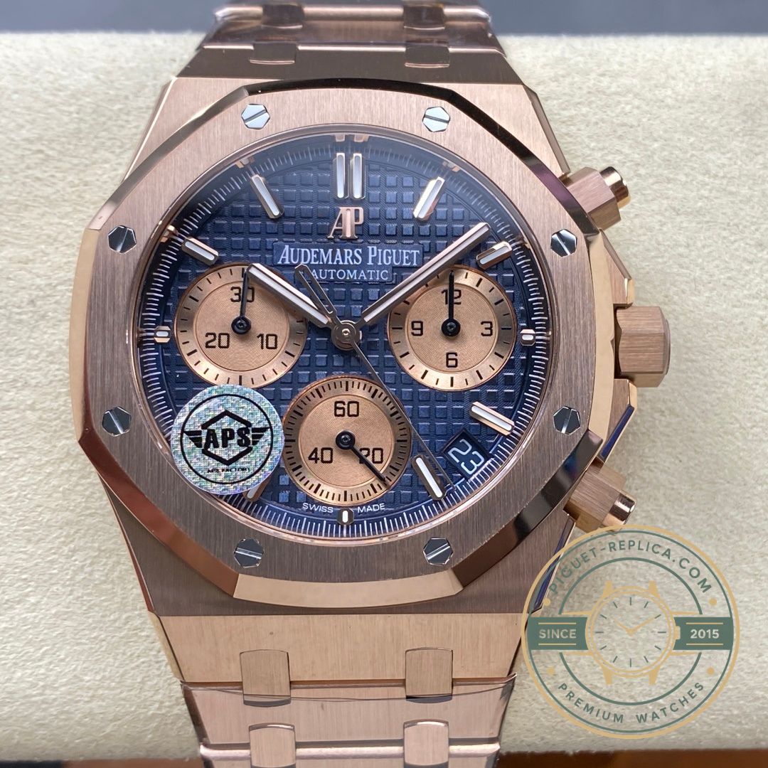 AP Royal Oak replica 26331OR blue dial automatic chronograph with three subdials