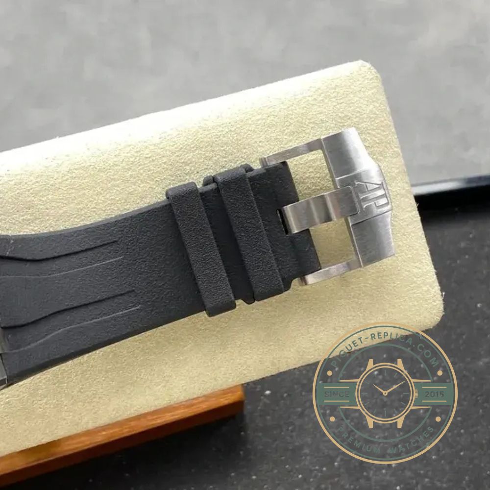 Audemars Piguet replica watch with Royal Oak Offshore ceramic bezel and black dial