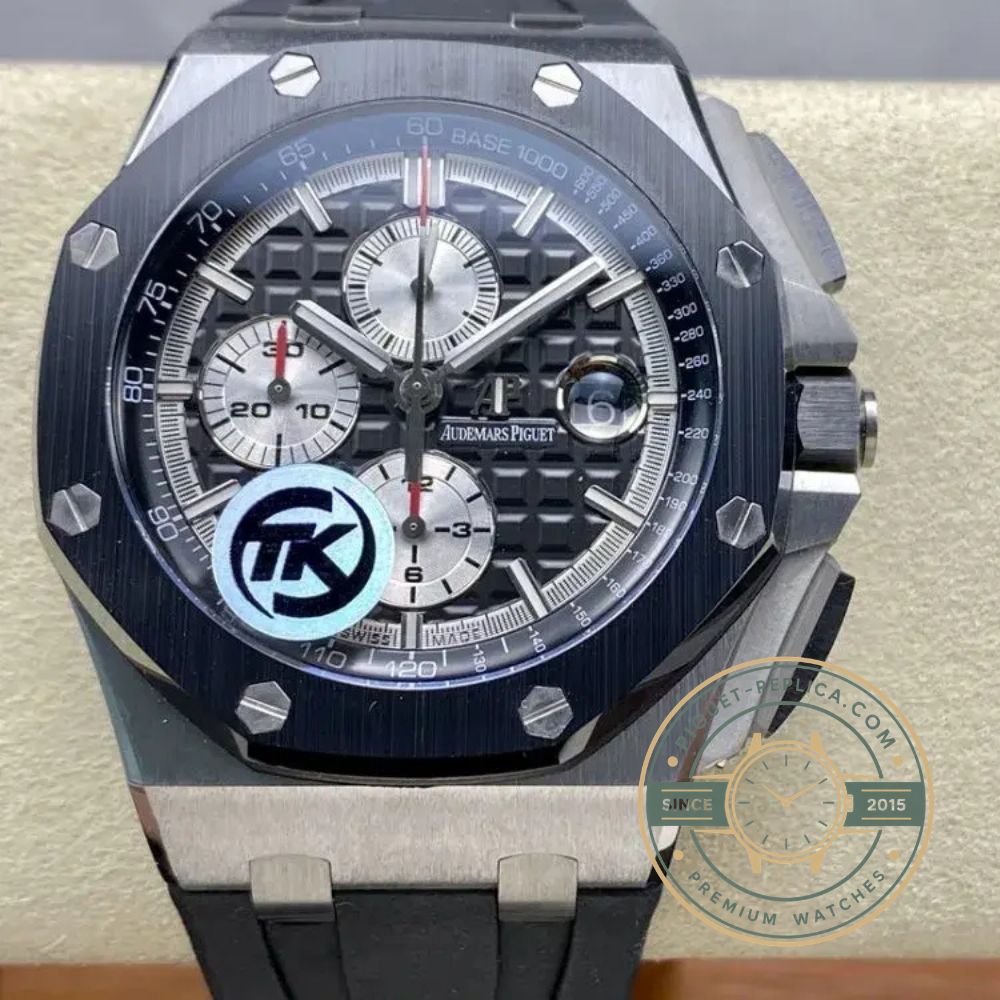 Replica AP watch black ceramic Offshore chronograph luxury timepiece