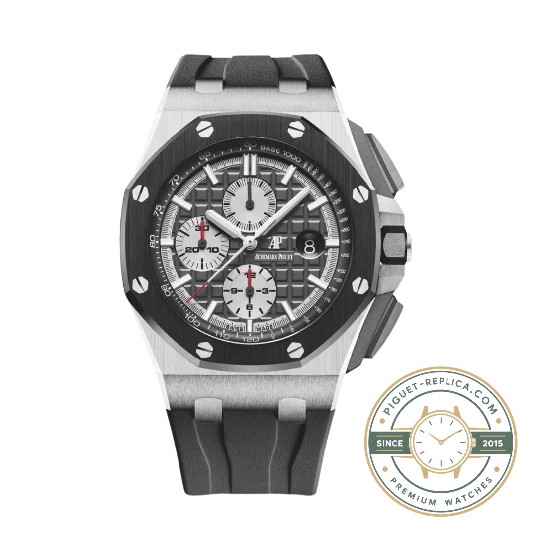 Audemars Piguet Royal Oak Offshore replica chronograph with black rubber strap