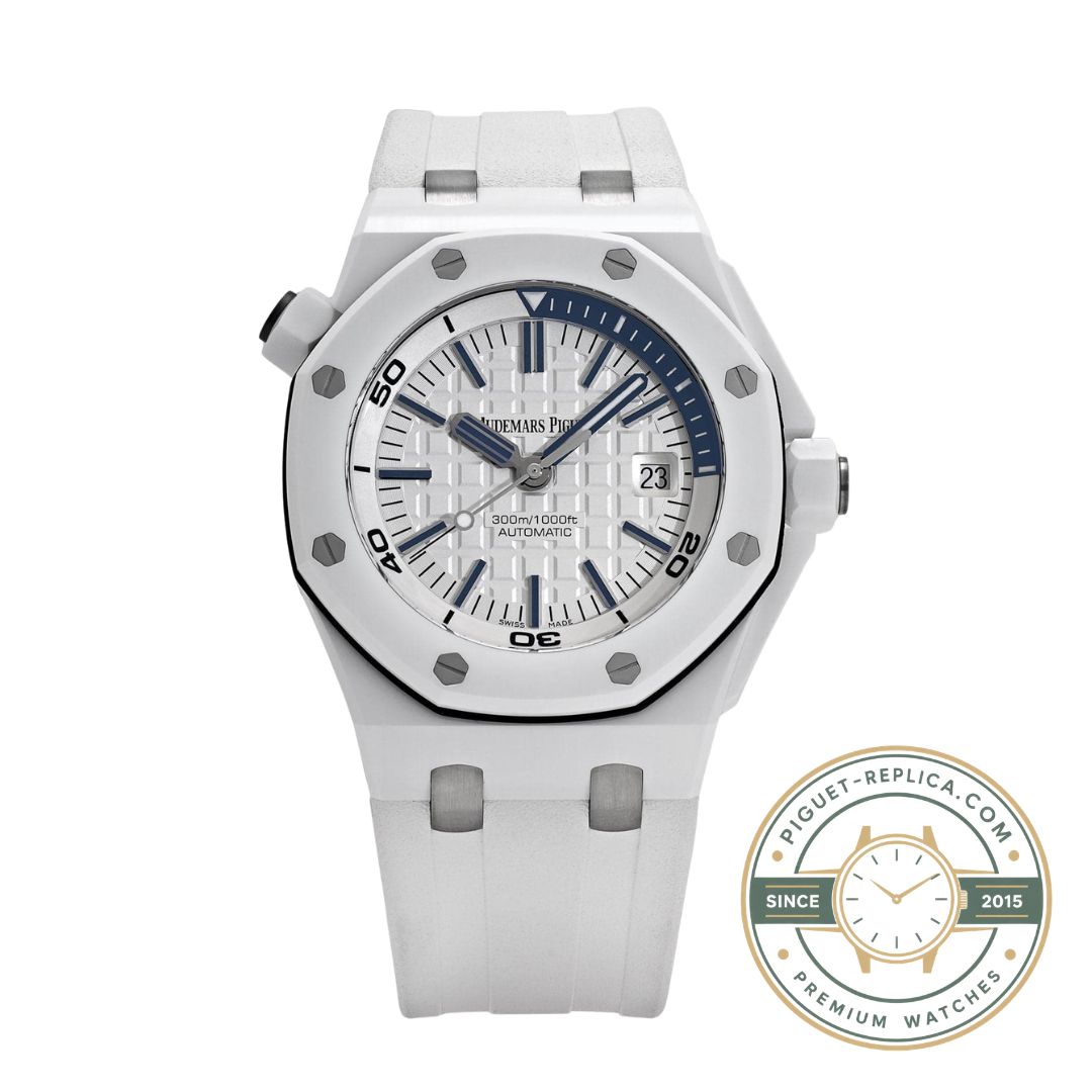 Audemars Piguet Royal Oak replica white dial ceramic case luxury timepiece