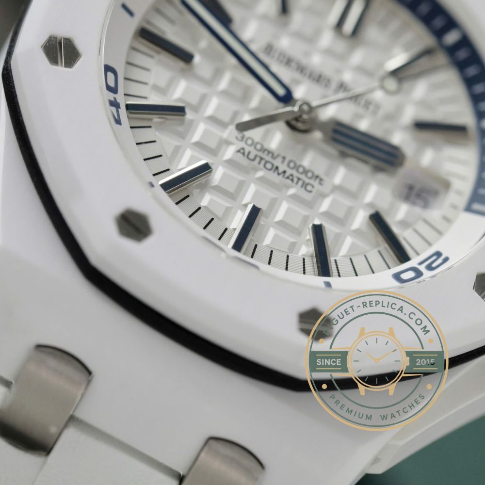 Replica AP watch white dial Royal Oak Offshore inspired luxury design