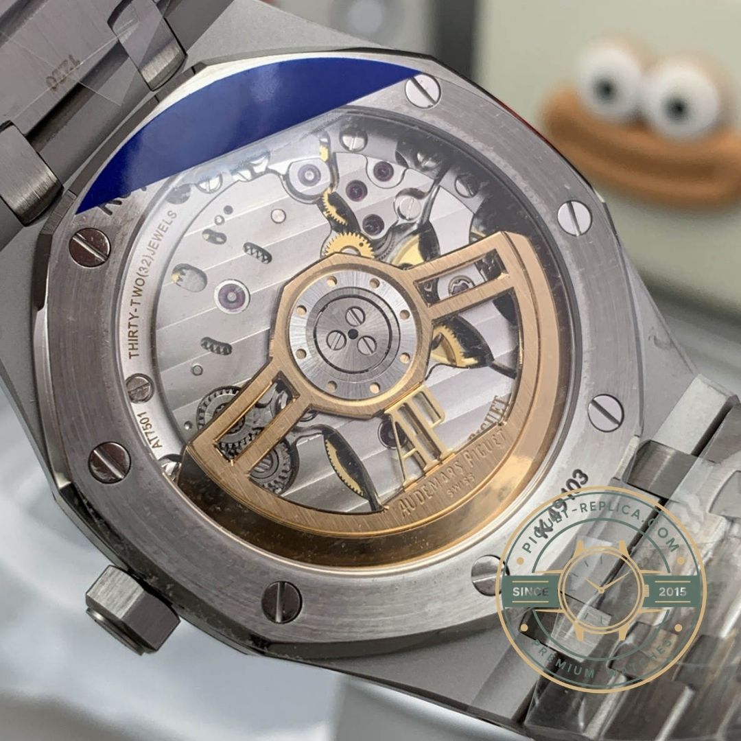 Audemars Piguet Royal Oak 15510ST grey dial replica watch with stainless steel bracelet and 50th anniversary design