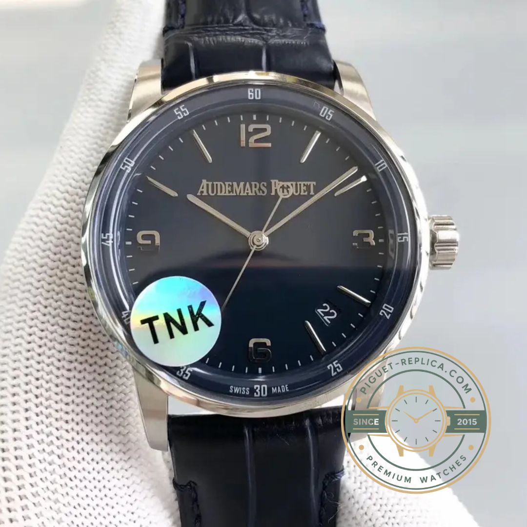 Audemars Piguet super clone Code 11.59 blue dial case with luxury replica details