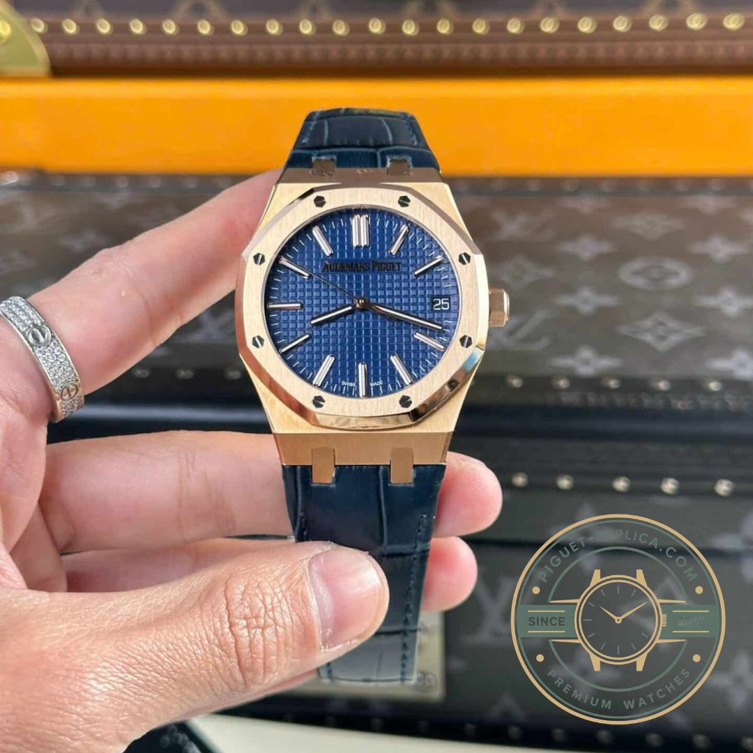 Replica Audemars Piguet 15510OR with sapphire crystal and anti-reflective coating