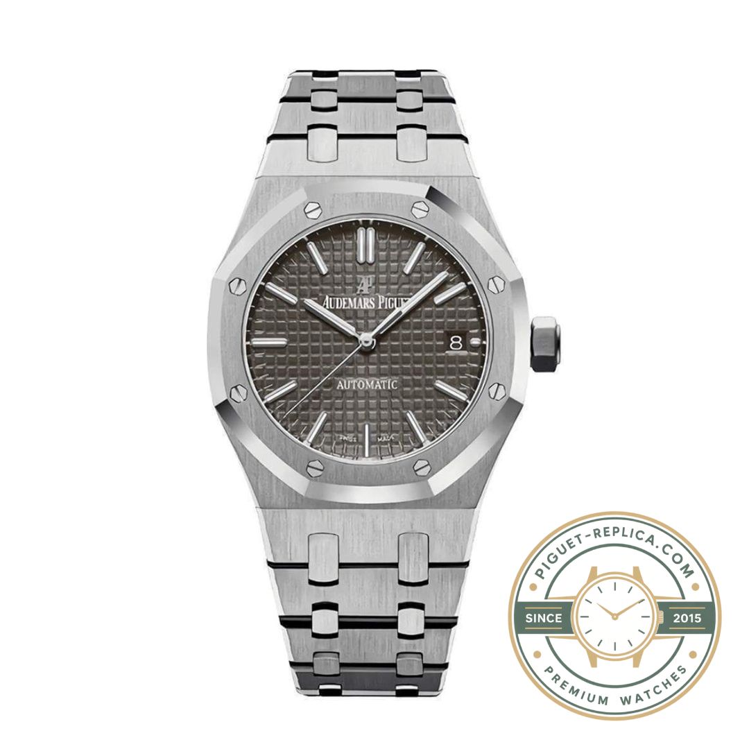 Royal Oak 15450ST 37mm grey dial replica watch detailed craftsmanship