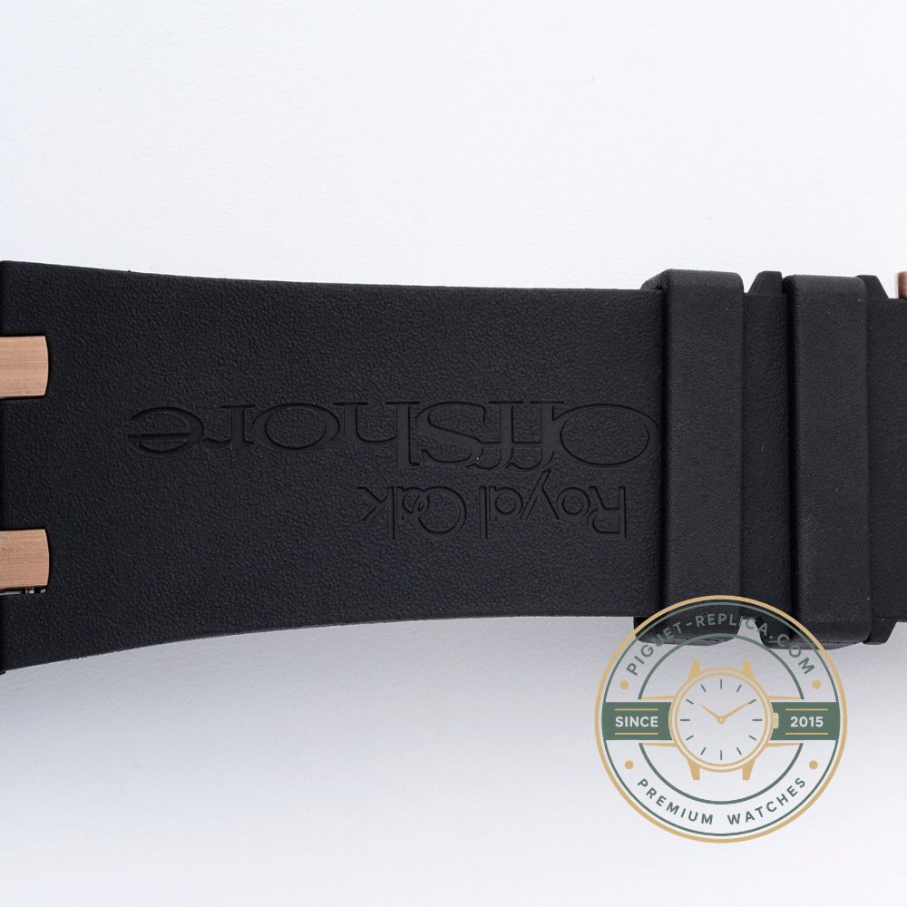 Replica Audemars Piguet Royal Oak Offshore 26405CE with an all-black ceramic case and bezel