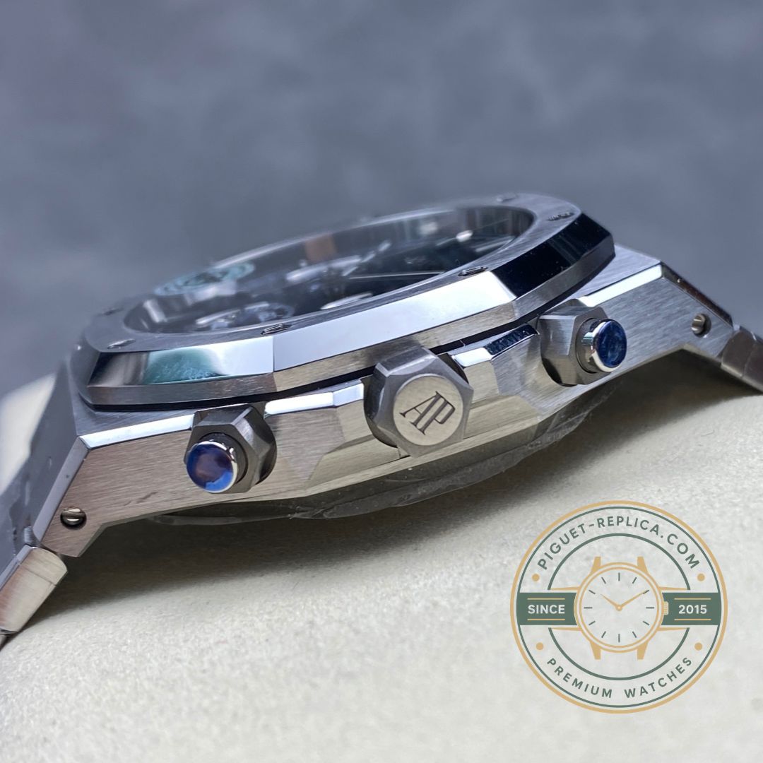 Replica AP Royal Oak 26240ST 41mm with blue Grande Tapisserie dial