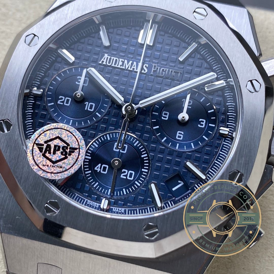 Super clone Audemars Piguet Royal Oak 26240ST replica with blue dial and stainless steel case