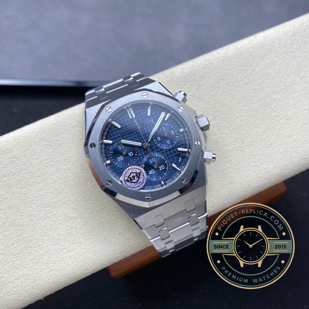 Audemars Piguet Royal Oak 26240ST blue dial replica watch in stainless steel